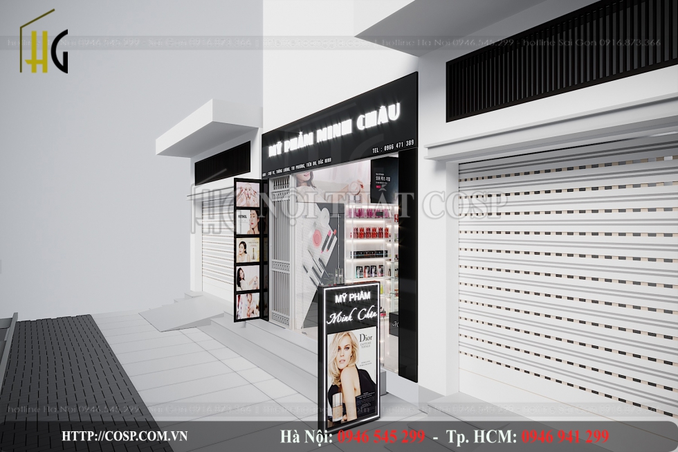 thiet ke shop my pham minh chau 3
